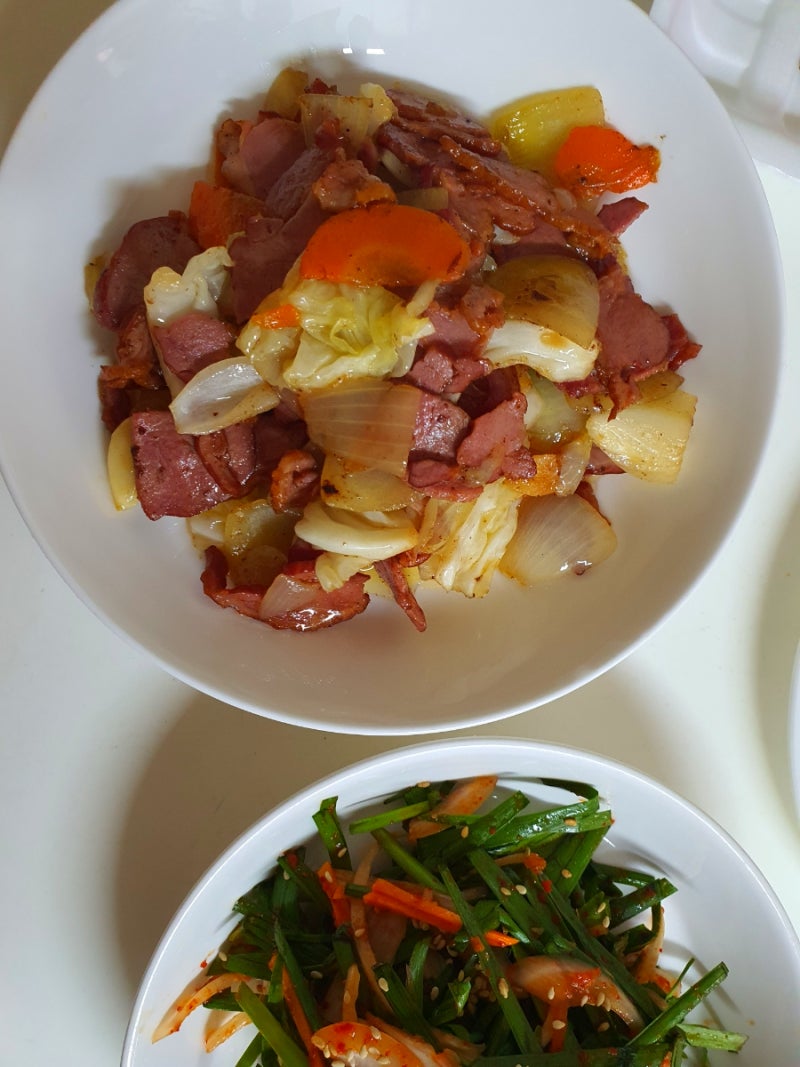 다향 훈제오리 간편한 훈제오리고기 채소 볶음