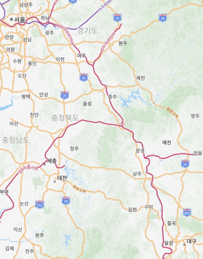  서울 대구간 도보여행 계획1