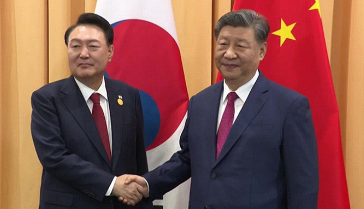 【한·중/<b>정상회담</b>】윤 대통령 "북·러 군사<b>협력</b> 중단해야"…시... 
