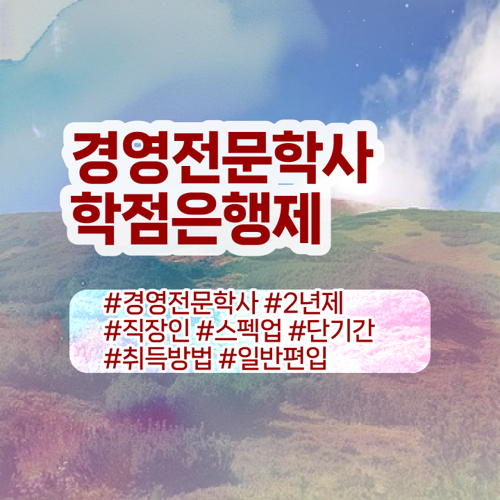  , 경영학 학위 고졸도 빠르게 성공한 과정