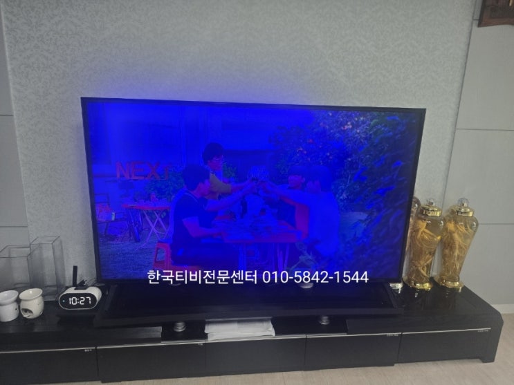  tv백라이트 고장으로 화면이 파랗게 된 의정부 출장수리 65UM6900PUA