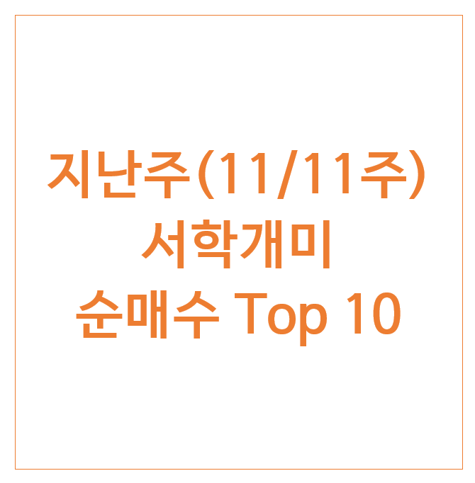 지난주 서학개미 순매수 TOP 10 (11/11주) : 테슬라 TSLL 팔란티어 CONY MSTR ETHU 등 지난주 서학개미 순매수 TOP 10 (11/11주) : 테슬라 TSLL 팔란티어 CONY MSTR ETHU 등