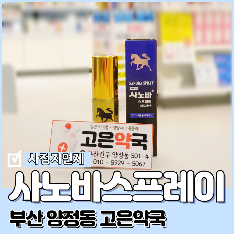 사노바 스프레이 사용법 부산 구매 약국 사정지연제 부작용