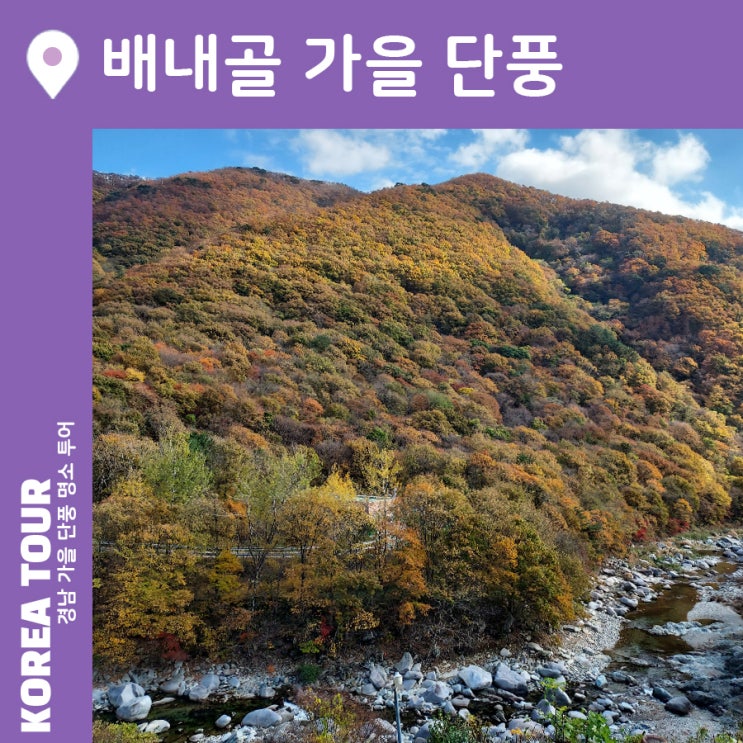  배내골 단풍 드라이브 영남알프스 경남 가을 단풍 명소 추천
