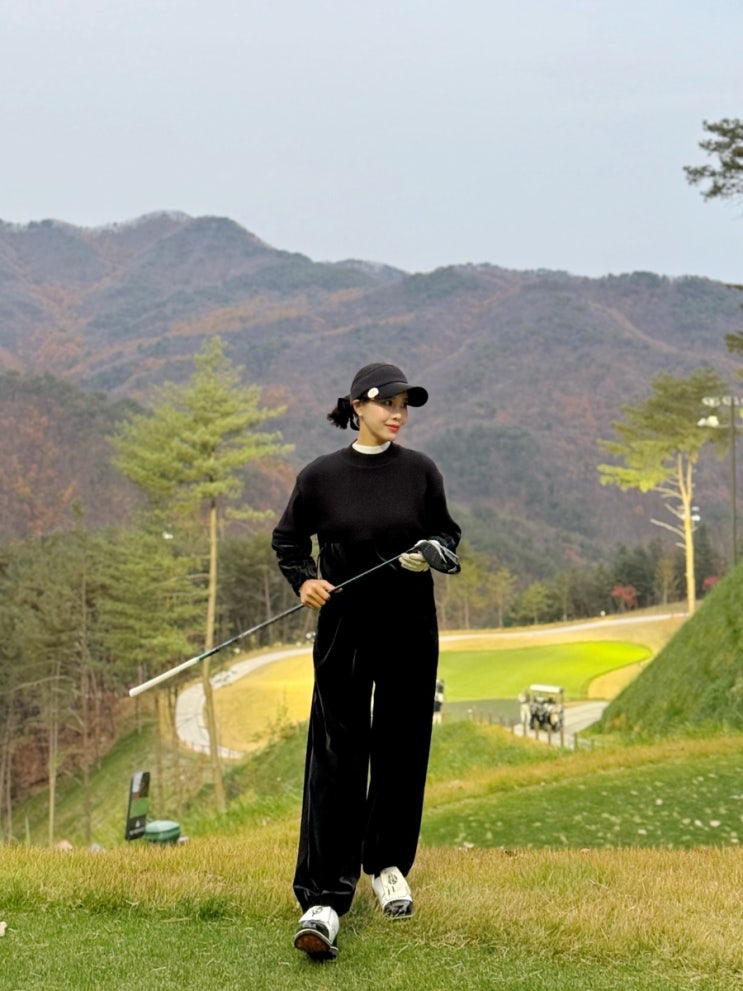  가을골프복 디마레 골프웨어 입고 라운딩 11월 골프복장 추천