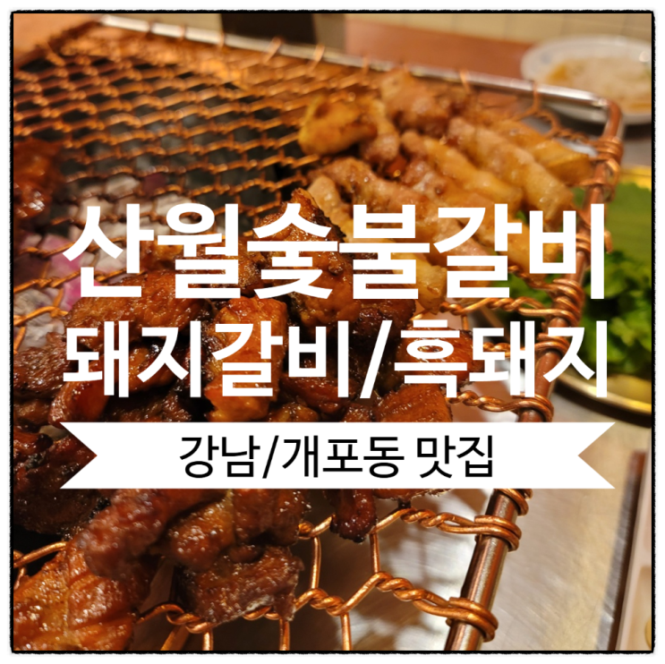  [대청역 맛집/개포동 맛집] 산월숯불갈비에서 돼지갈비 점심식사