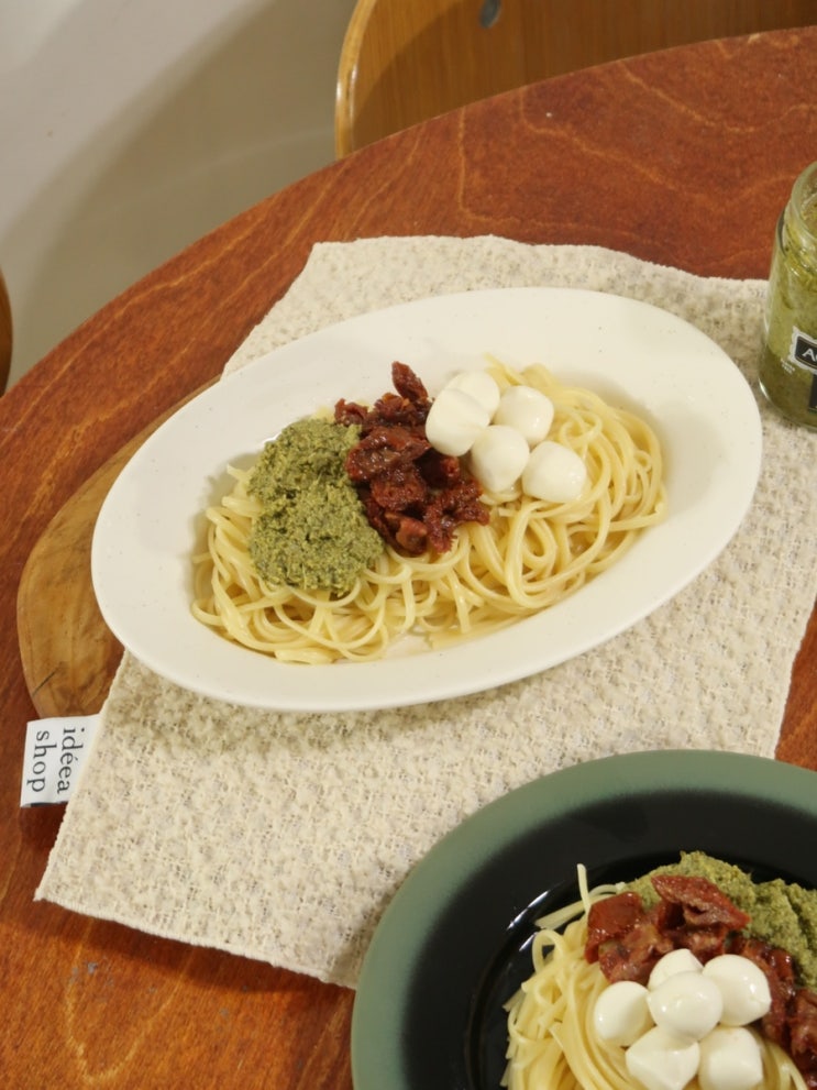  치즈퀸 I 바질페스토 썬드라이드 토마토 파스타만들기