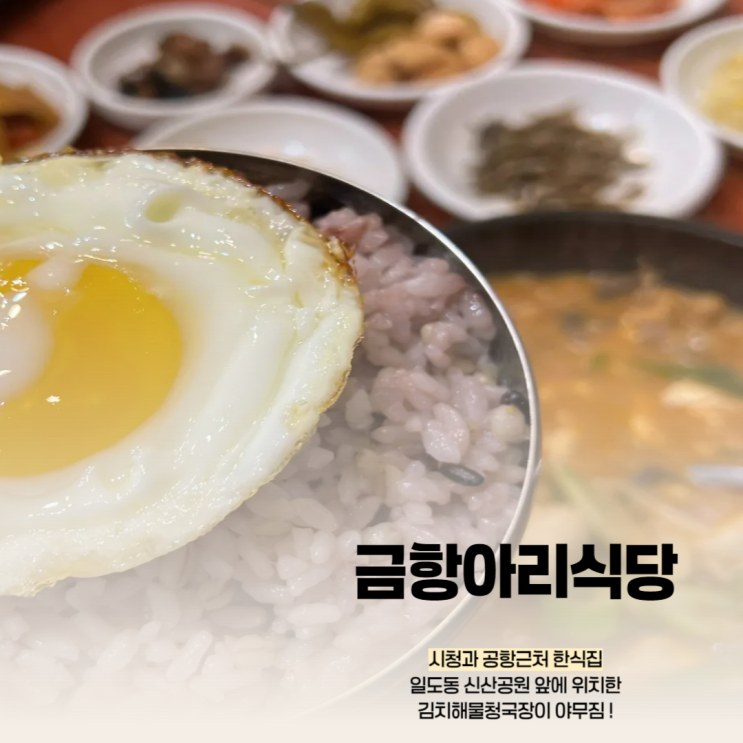 제주 금항아리식당 신산공원 근처 한식 일도동 맛집