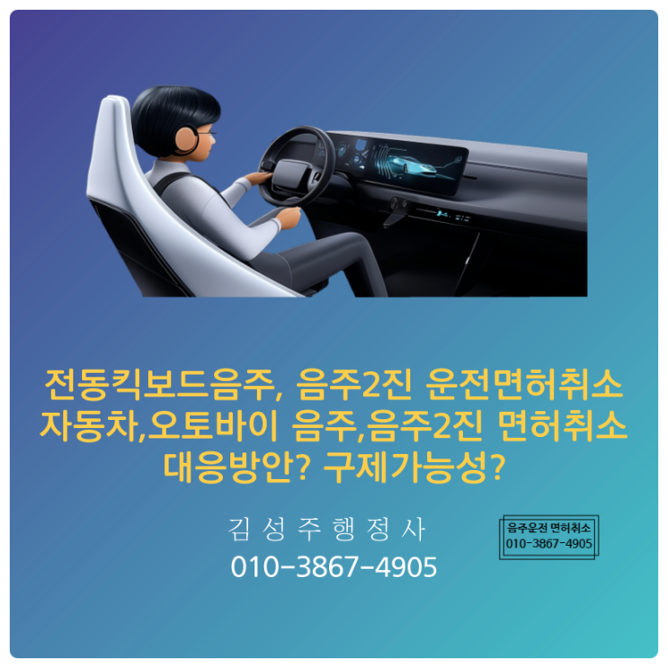 음주운전 면허취소 구제방법은? 성탄절 특별사면을 기대하시기에는...