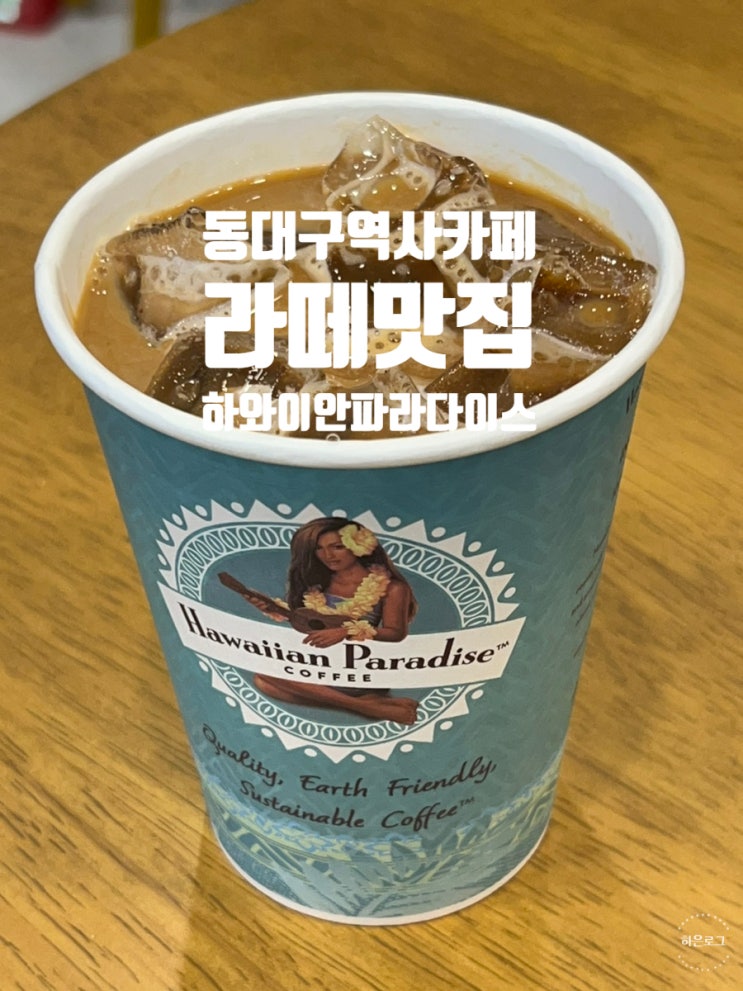  동대구역사카페추천 라떼가 맛있는 하와이안 파라다이스 커피 동대구역점