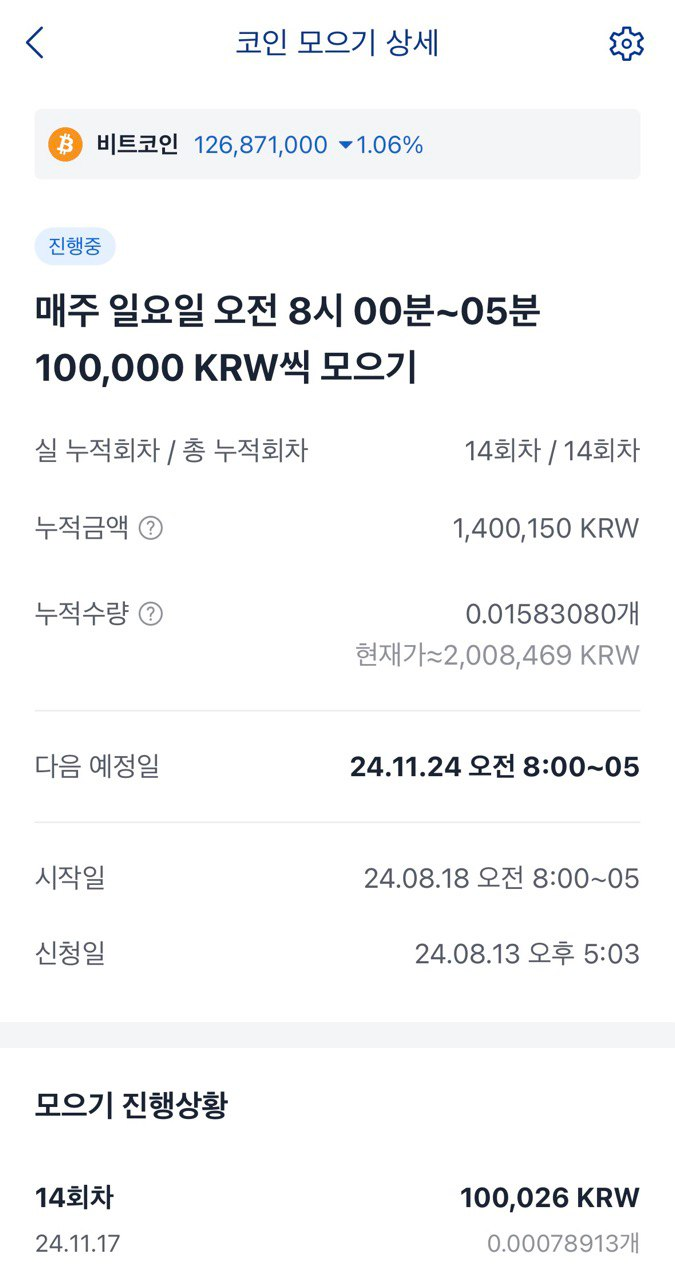 비트코인 적립식 투자 인증(175주차) : 네이버 블로그