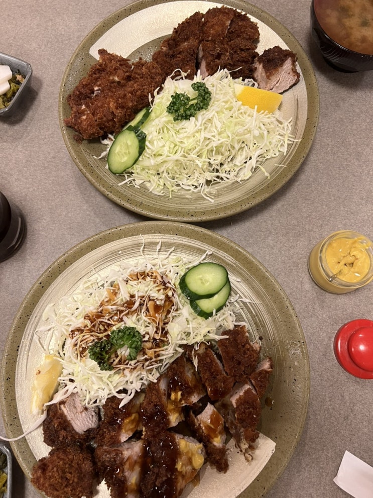  가고시마 텐몬칸 맛집 아지노돈카츠마루이치 해피타임 메뉴