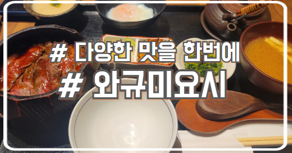  교토 청수사 와규동 맛집 부드러운 식감 와규미요시 아케모노테이