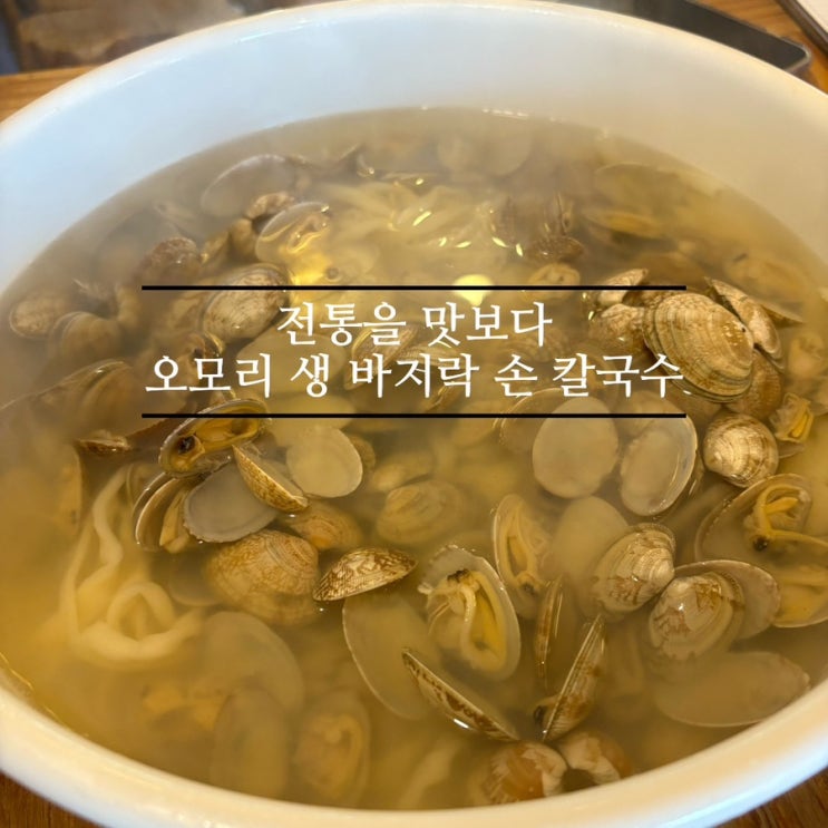   대전칼국수맛집_#내돈내산 #생바지락칼국수 #손칼국수맛집 #오모리생바지락손칼국수에 다녀온 후기 