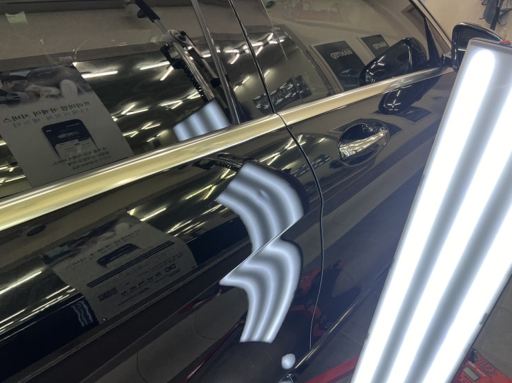  벤츠S350d 뒷도어 문콕덴트 완벽한가요? 수입차덴트  보험수리