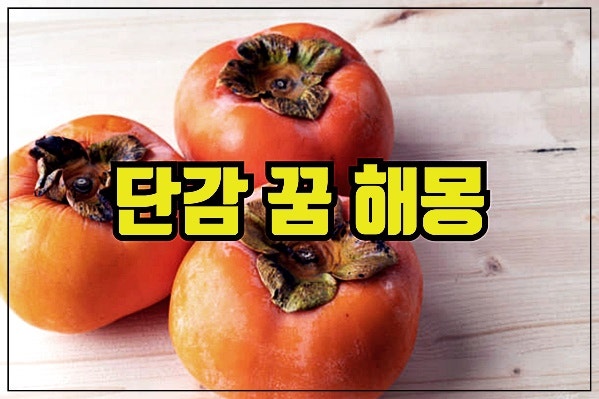 단감 꿈 해몽 단감 먹는 꿈 따는 꿈 누구한테 받는 꿈 사먹는 꿈 등
