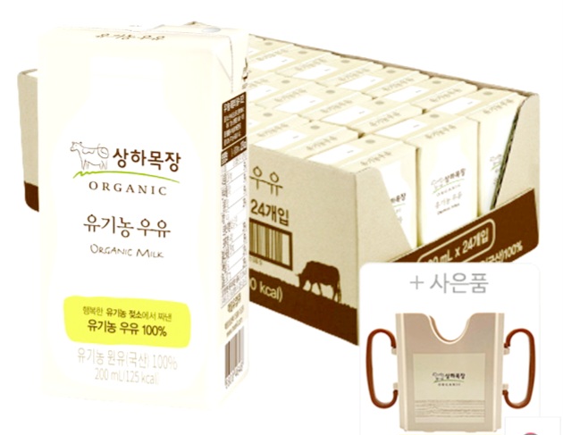  상하목장 유기농 우유, 200ml, 24개 + 상하목장 컵홀더 200ml, 1개