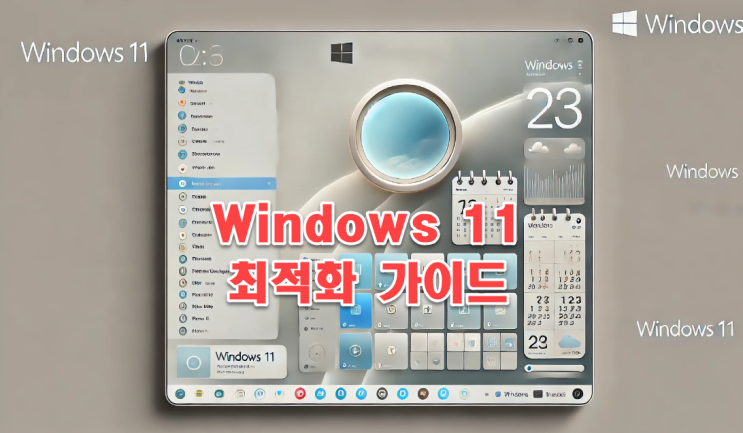  컴퓨터가 더 빨라지는 윈도우11 최적화 꿀팁 모음 | 초보자를 위한 성능 향상 가이드