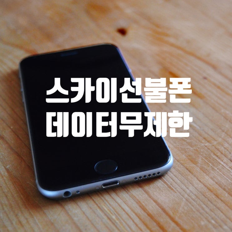  스카이선불폰 데이터 무제한 무약정 개통 방법