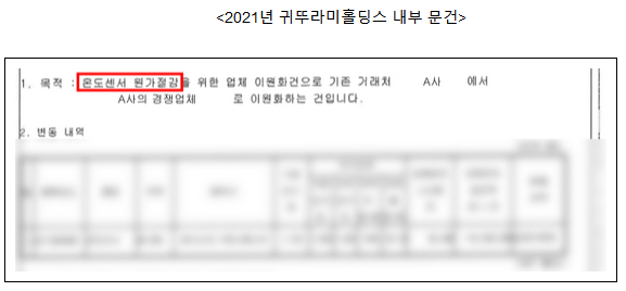 귀뚜라미 및 귀뚜라미홀딩스의 기술유용행위 제재 귀뚜라미 및 귀뚜라미홀딩스의 기술유용행위 제재