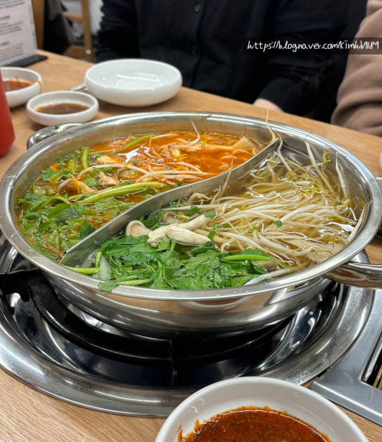  왕십리역 무한리필 샤브샤브맛집 청록미나리식당 한양대점