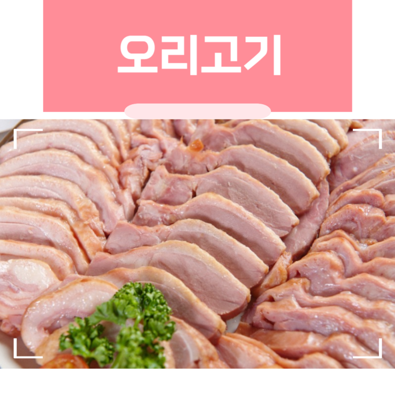 오리고기 효능 영양성분 단백질 칼로리 다이어트