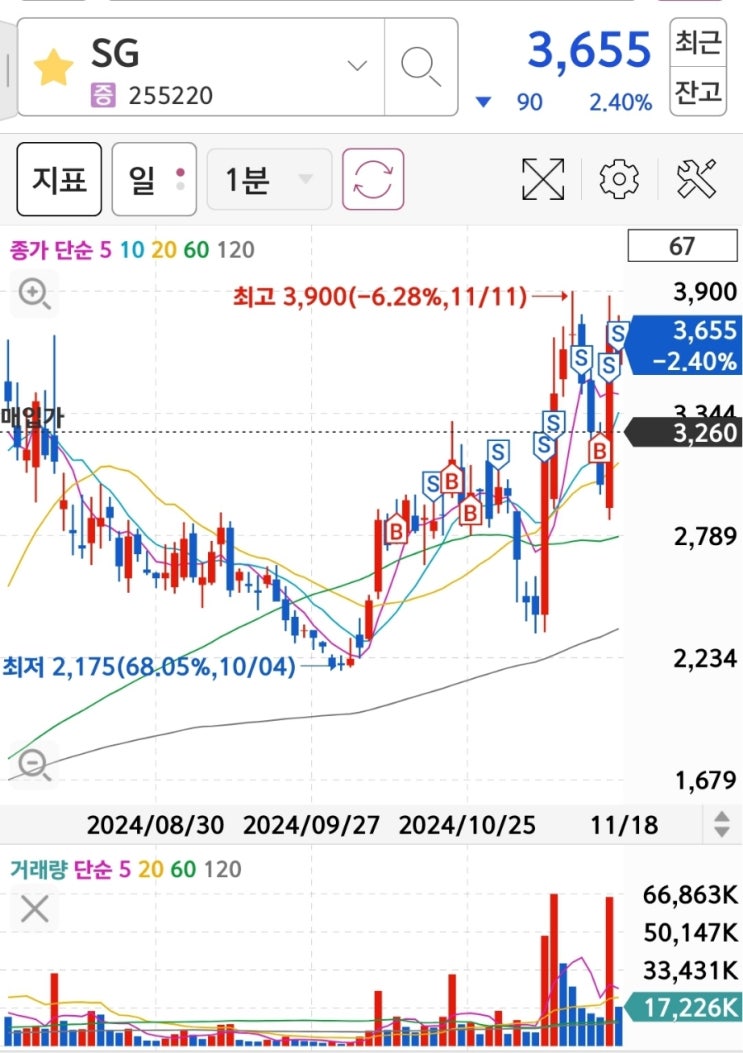  SG 주가 전망, 에스와이스틸텍 주가 : 하락장에 가는 놈만 간다