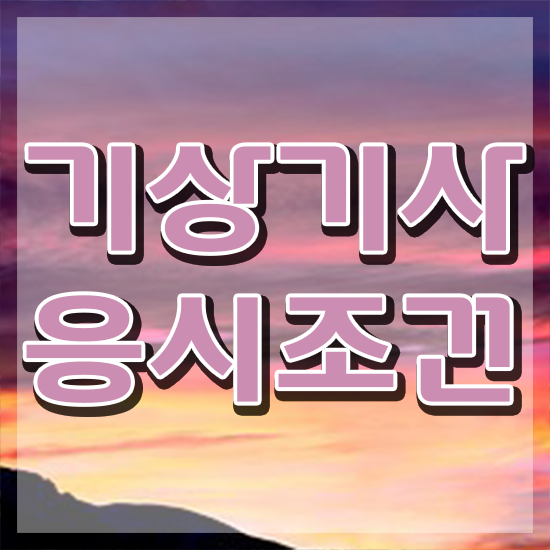 기상기사 시험응시자격 인강만 듣고 간단하게 준비한 과정