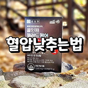 혈압낮추는법 혈행개선 종근당 올인원블러드케어 3만원대 블프세일