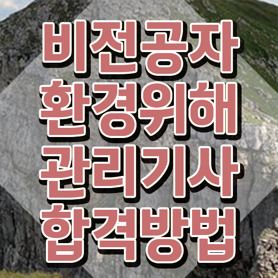 환경위해관리기사 자격요건 환경위해관리기사 응시자격 인강만 듣고 단기간에 끝낸 전략
