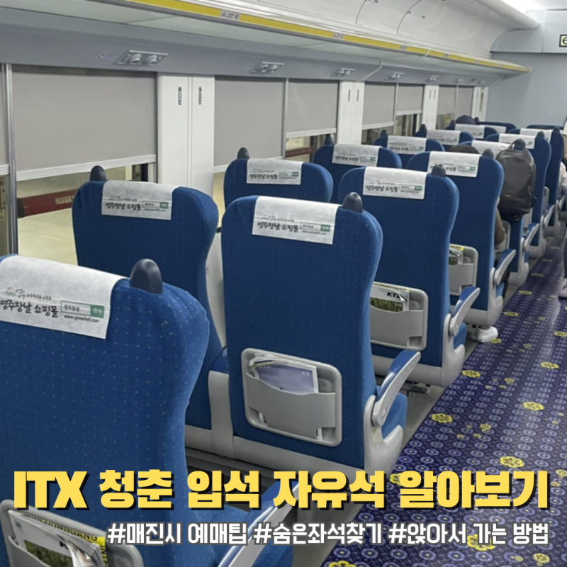 ITX 청춘 입석 자유석 차이 앉아서 갈수있는 방법(매진 시 예매팁)