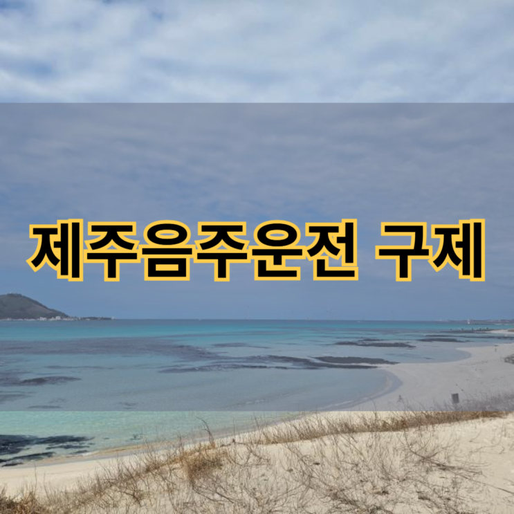  제주음주운전구제 성공하기 위한 행정사