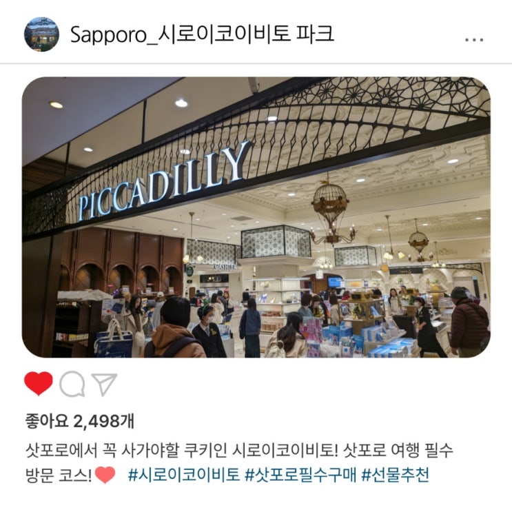   삿포로 "시로이코이비토 파크" 기념품 쇼핑 필수️ 방문 코스