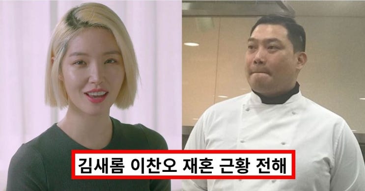 <b>김새롬 전 남편 이찬오</b> 2살 연상 임직원과 재혼해.. 결혼, 이혼... 