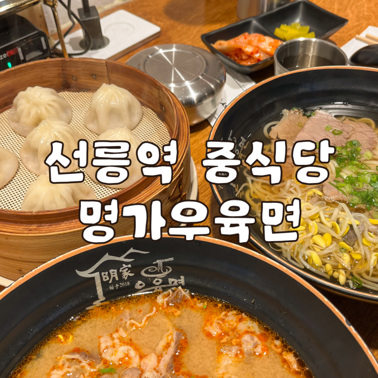  점심 혼밥 하기 좋은 선릉역 중식당 명가우육면