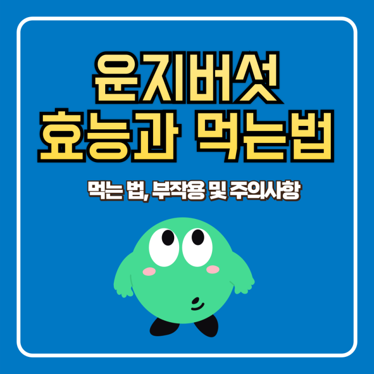  운지버섯 효능 먹는 법 부작용 및 주의할 점