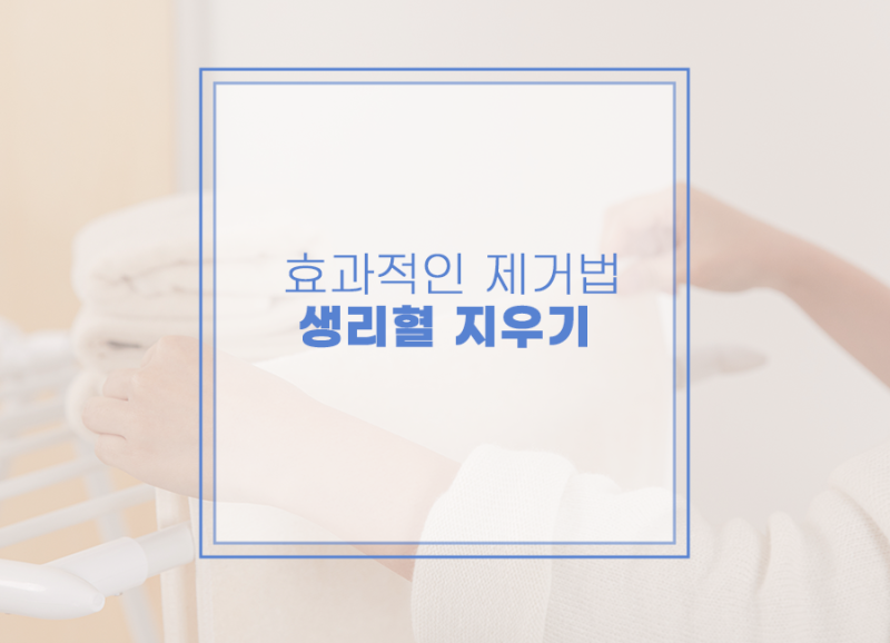 생리혈 지우기 효과적인 제거법