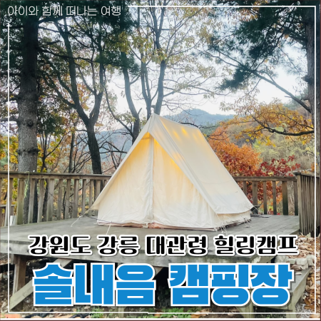 강원도 강릉 힐링 명소 대관령솔내음캠핑장