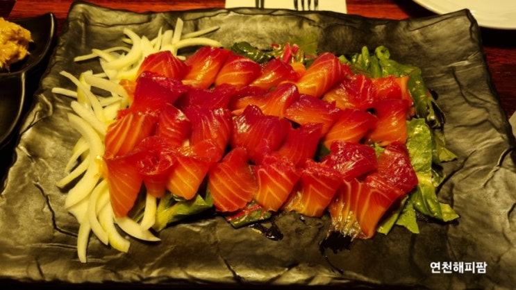  연천 전곡 전통시장 케이브 연어 스테이크 파스타 맛집