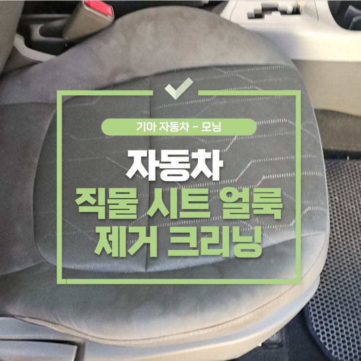  풍무동에서 중고차 모닝 직물 시트 얼룩 제거 크리닝