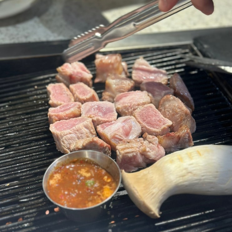  서울 자양동 친구네 동네 맛집 옥수수를 연료로 구워서 더 맛있는 고공 자양점 돼지 세트 하이볼 리뷰.