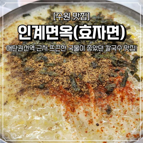  매탄권선역 맛집 효자면 권선점 인계면옥 권선동 칼국수