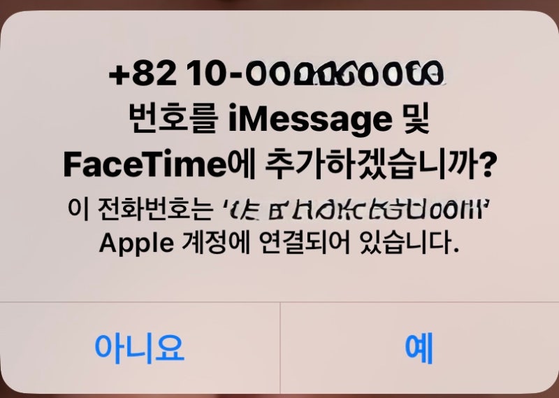 아이폰 아이메시지 페이스타임 활성화 오류 해결 완