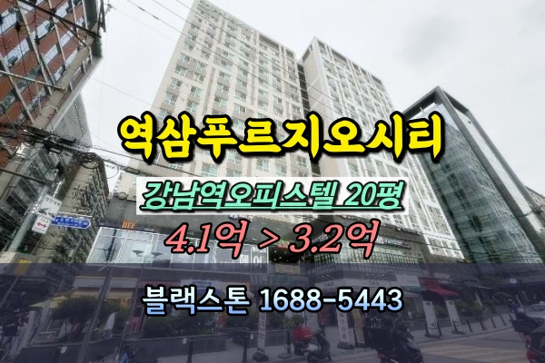  역삼푸르지오시티오피스텔 경매 강남역 분리형원룸 3억대
