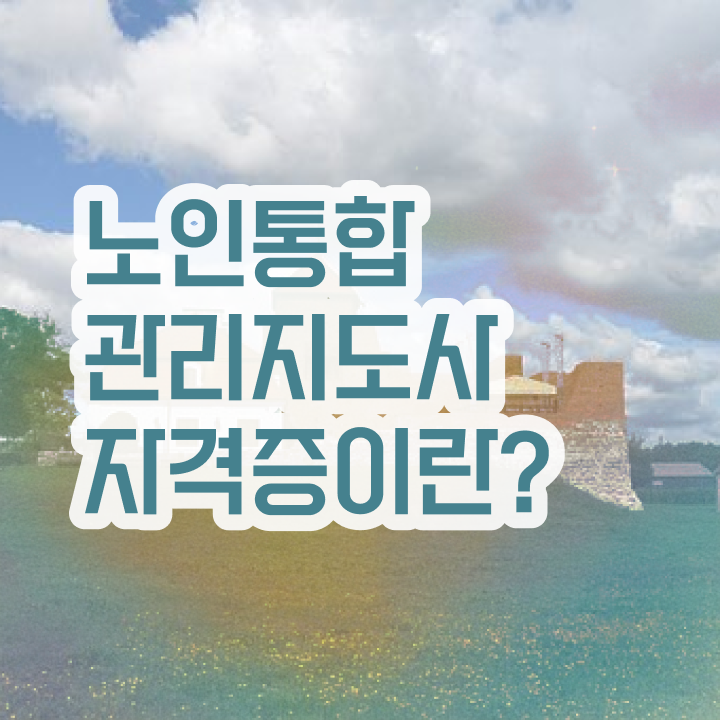  , 노인통합관리지도사 자격증 합격한 팁 최단기간 취득한 과정