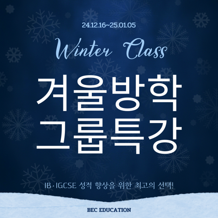  국제학교학원 아카뷰 학원정보 IB학원 겨울방학특강- BEC EDU