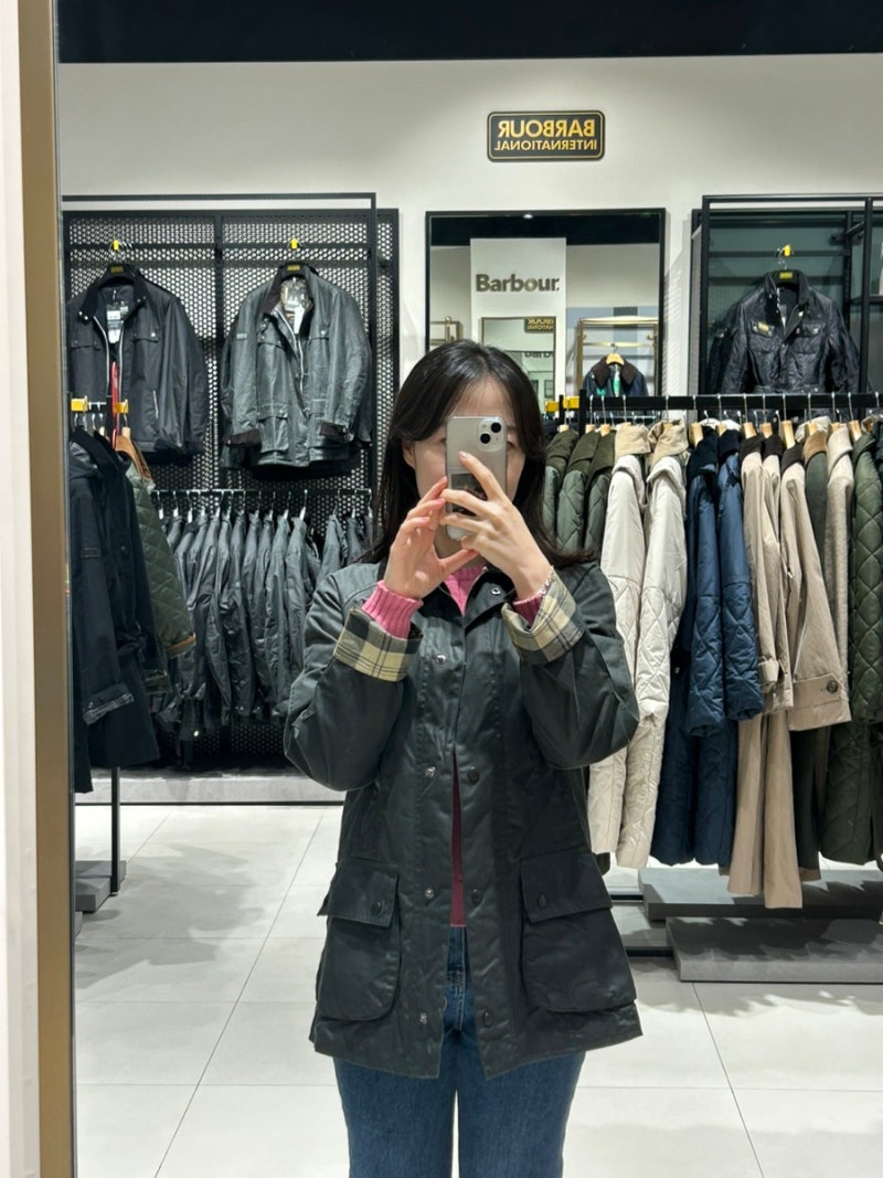 바버 비데일 비드넬 세이지 왁스자켓 사이즈꿀팁 구매후기 김나영코디