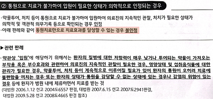  암요양병원, 보험사 실손보험과 암입원비 보험사 주의사항 안내문 해석