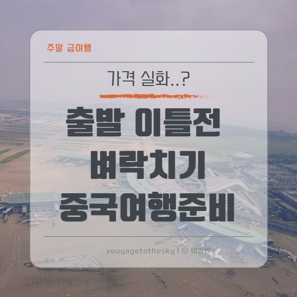  중국다롄 2박3일 I 이틀전 발권하고 벼락치기로 준비 | 중국여행은 지성이 좀 많이 필요하다