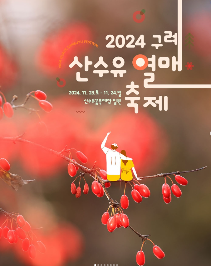  2024 구례 산수유 열매 축제 기본 정보 11월 23일부터